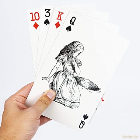 The Queen's Guard Giant Playing Cards - Alice in Wonderland themed jumbo playing cards for all card games. Wonderland Games by Professor Puzzle. [KARTY]