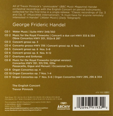 Trevor Pinnock: Handel Complete Orchestral Recording (Collectors Edition) [11CD]