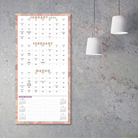 The Triple Grid 2023 Calendar: Three-month Spread Wall Planner (WALL 16 MONTH) [KALENDARZ]