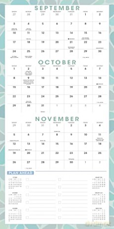 The Triple Grid 2023 Calendar: Three-month Spread Wall Planner (WALL 16 MONTH) [KALENDARZ]
