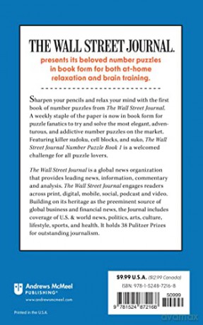 The Wall Street Journal Number Puzzle Book 1: 200 Puzzles - The Wall Street Journal [KSIĄŻKA]