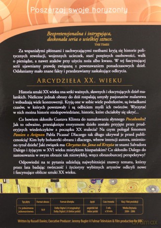 Historia Wielkich Dzieł. Seria 1. Arcydzieła XX wieku: Gustaw Klimt / Pablo Picasso / Salvador Dali nowe wydanie (BBC) BOX [3DVD]