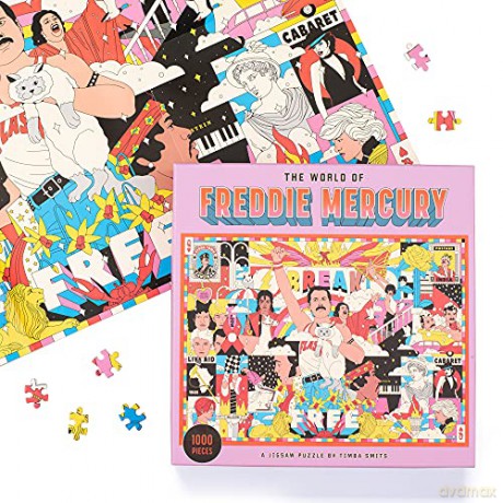 The World of Freddie Mercury 1000 Piece Puzzle: A Jigsaw Puzzle - Jenner Smith [PUZZLE]