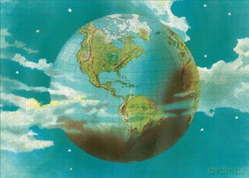 The World Puzzle: 1,000-pieces (John Derian Paper Goods) (Artisan Puzzle) - Derian [KALENDARZ]