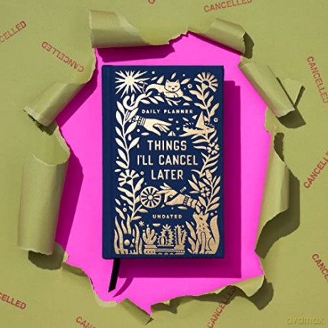 Things I'll Cancel Later Undated Mini Planner: Undated Standard Planner - Brass Monkey [KSIĄŻKA]
