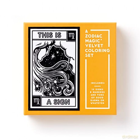 This Is A Sign Magic Velvet Zodiac Coloring Set: This is A Sign Magic Velvet Zodiac Coloring Set Toy - Brass Monkey [KSIĄŻKA]