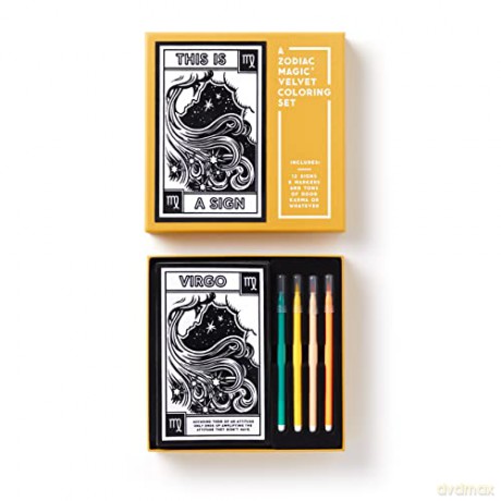 This Is A Sign Magic Velvet Zodiac Coloring Set: This is A Sign Magic Velvet Zodiac Coloring Set Toy - Brass Monkey [KSIĄŻKA]