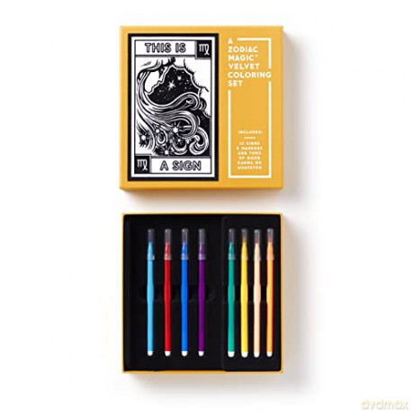 This Is A Sign Magic Velvet Zodiac Coloring Set: This is A Sign Magic Velvet Zodiac Coloring Set Toy - Brass Monkey [KSIĄŻKA]