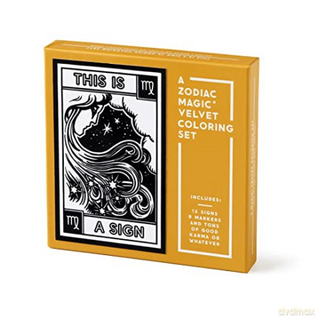 This Is A Sign Magic Velvet Zodiac Coloring Set: This is A Sign Magic Velvet Zodiac Coloring Set Toy - Brass Monkey [KSIĄŻKA]