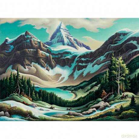 Thomas Hart Benton Trail Riders 1000-Piece Jigsaw Puzzle [KSIĄŻKA]