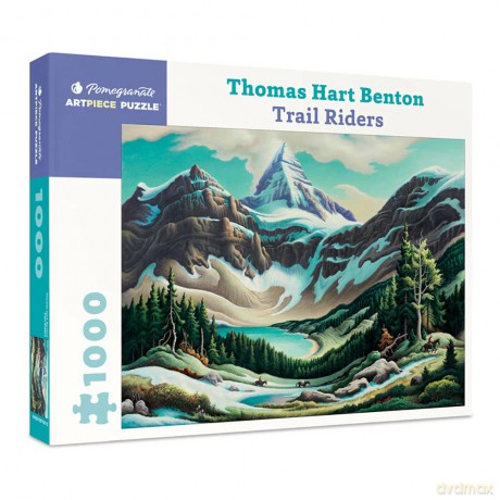 Thomas Hart Benton Trail Riders 1000-Piece Jigsaw Puzzle [KSIĄŻKA]