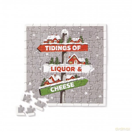Tidings Mini Shaped Puzzle: 100 Pieces - Brass Monkey [PUZZLE]