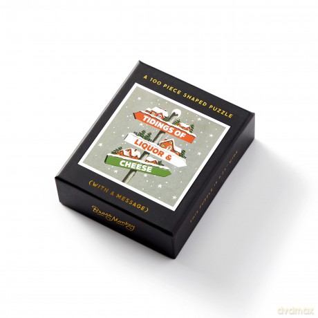 Tidings Mini Shaped Puzzle: 100 Pieces - Brass Monkey [PUZZLE]