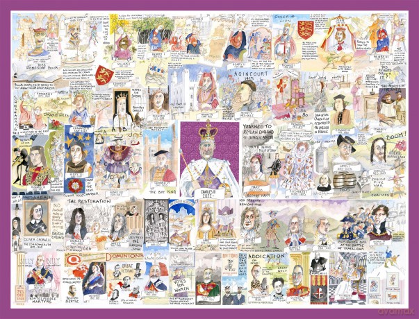 Tim Bulmer's 'The Crown: King Charles III Coronation' 1000 Piece Jigsaw Puzzle - Commemorative Coronation Memorabilia - The History of Royals Puzzle [PUZZLE]