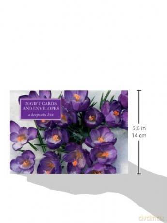 Tin Box of 20 Gift Cards and Envelopes: Crocus - Peony Press [KSIĄŻKA]