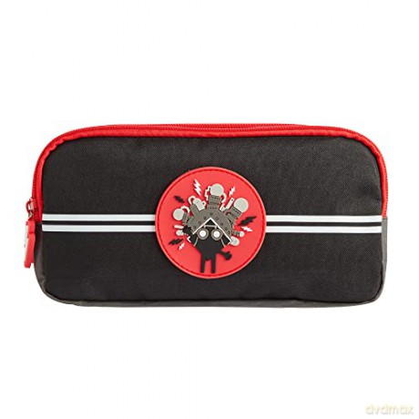 Tinc Black Triple Zip School Pencil Case - Three Large Pockets Perfect for Stationery, KRTRIPPC