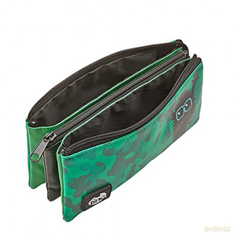 Tinc Green Tri Compartment Pencil Case