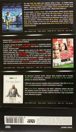 Woody Allen Kolekcja: O północy w Paryżu / Poznasz przystojnego bruneta / Co nas kręci, co nas podnieca [3DVD]