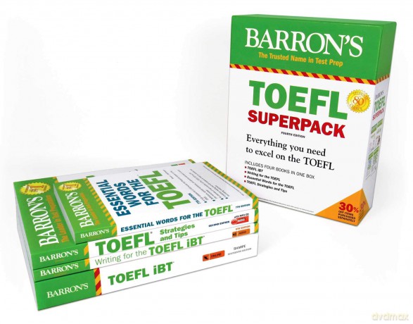 TOEFL iBT Superpack: 4 Books + Practice Tests + Audio Online (Barron's Test Prep) - Pamela J. Sharpe Ph.D. [KSIĄŻKA]