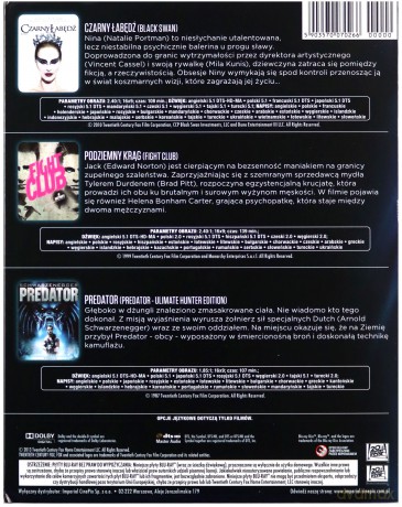 Czarny Łabędź / Podziemny krąg / Predator [BOX] [3xBlu-Ray]