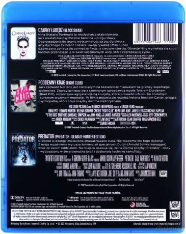 Czarny Łabędź / Podziemny krąg / Predator [BOX] [3xBlu-Ray]