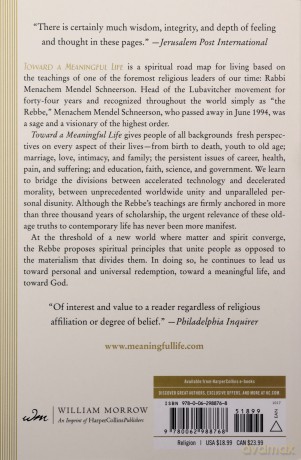 Toward a Meaningful Life: The Wisdom of the Rebbe Menachem Mendel Schneerson - Simon Jacobson [KSIĄŻKA]