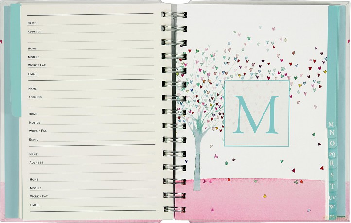 Tree of Hearts Large Address Book - Inc. Peter Pauper Press [KSIĄŻKA]