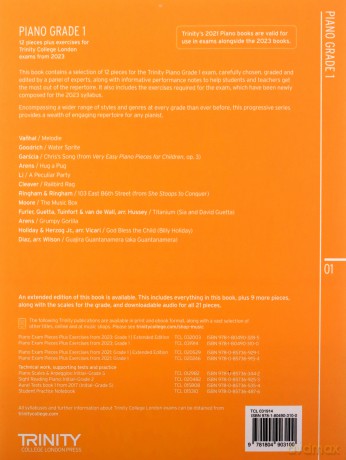 Trinity College London Piano Exam Pieces Plus Exercises from 2023: Grade 1: 12 Pieces for Trinity College London Exams from 2023 - Trinity College London [KSIĄŻKA]