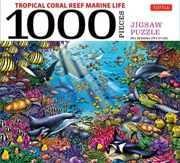 Tropical Coral Reef Marine Life - 1000 Piece Jigsaw Puzzle: Finished Size 29 in X 20 inch (73.7 x 50.8 cm): Finished Size 29 in X 20 inch (74 x 51 cm) [KSIĄŻKA]