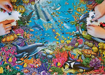 Tropical Coral Reef Marine Life - 1000 Piece Jigsaw Puzzle: Finished Size 29 in X 20 inch (73.7 x 50.8 cm): Finished Size 29 in X 20 inch (74 x 51 cm) [KSIĄŻKA]