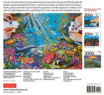 Tropical Coral Reef Marine Life - 1000 Piece Jigsaw Puzzle: Finished Size 29 in X 20 inch (73.7 x 50.8 cm): Finished Size 29 in X 20 inch (74 x 51 cm) [KSIĄŻKA]