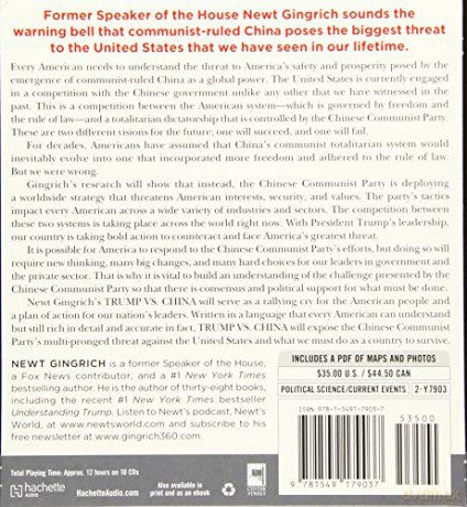 Trump Vs. China: Facing America's Greatest Threat, Includes PDF of Maps and Photos - Newt Gingrich [KSIĄŻKA]