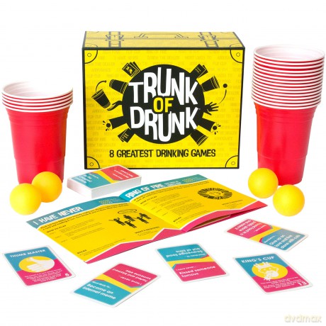 Trunk of Drunk - Fun Adult Party Game, Perfect for Drinking Games, Adult Board and Card Games, Funny Party Games for Adults with 12 Fun Drinking Games, Great Stocking Fillers [KSIĄŻKA]