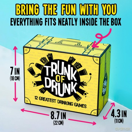 Trunk of Drunk - Fun Adult Party Game, Perfect for Drinking Games, Adult Board and Card Games, Funny Party Games for Adults with 12 Fun Drinking Games, Great Stocking Fillers [KSIĄŻKA]
