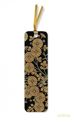 Uematsu Hobi: Box Decorated with Chrysanthemums Bookmarks (pack of 10) - Flame Tree Studio [KALENDARZ]