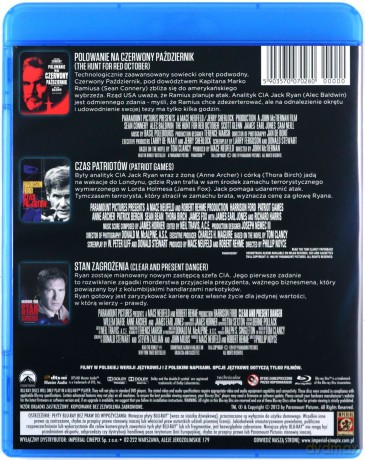 Polowanie na Czerwony Październik / Czas Patriotów / Stan zagrożenia [BOX] [3Blu-Ray]