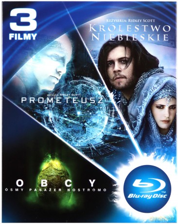 Prometeusz / Obcy Ósmy Pasażer Nostromo / Królestwo Niebieskie [BOX] [3Blu-Ray]