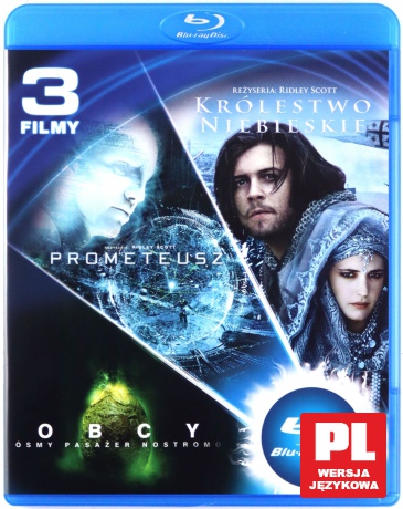 Prometeusz / Obcy Ósmy Pasażer Nostromo / Królestwo Niebieskie [BOX] [3Blu-Ray]
