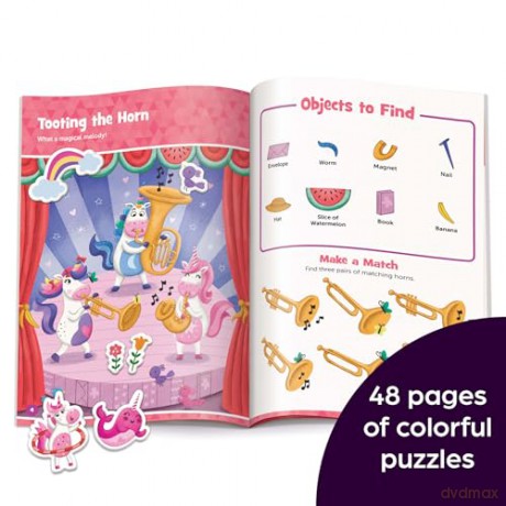Unicorn Puffy Sticker Playscenes: Unicorn Sticker Activity Book, 50+ Reusable Stickers, Decorate Pictures and Solve Puzzles, Sticker Book for Kids - Highlights [KSIĄŻKA]