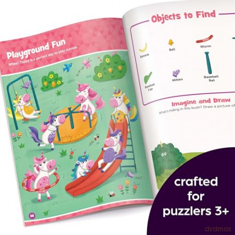 Unicorn Puffy Sticker Playscenes: Unicorn Sticker Activity Book, 50+ Reusable Stickers, Decorate Pictures and Solve Puzzles, Sticker Book for Kids - Highlights [KSIĄŻKA]