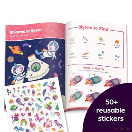 Unicorn Puffy Sticker Playscenes: Unicorn Sticker Activity Book, 50+ Reusable Stickers, Decorate Pictures and Solve Puzzles, Sticker Book for Kids - Highlights [KSIĄŻKA]