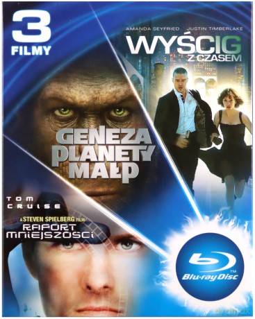 Raport mniejszości / Geneza Planety Małp / Wyścig z czasem [BOX] [3Blu-ray]