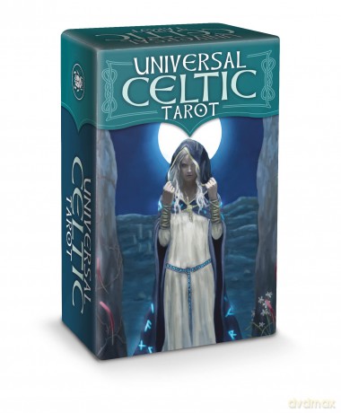 Universal Celtic Tarot - Mini Tarot: 78 full colour mini tarot cards and instructions - Floreana Nativo [KSIĄŻKA]