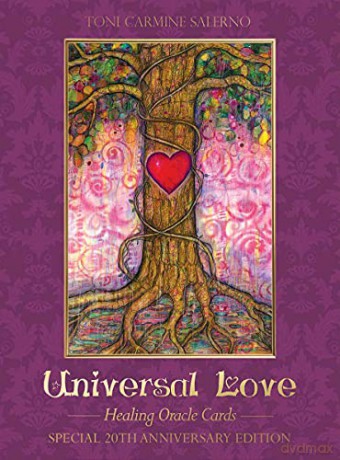 Universal Love - Special 20th Anniversary Edition: Healing Oracle Cards - 45 colour cards with gold foil and 72-page guidebook set - Toni Carmine Salerno [KSIĄŻKA]