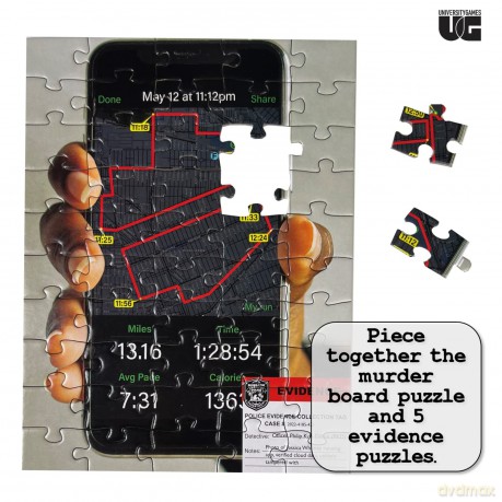 University Games 33273 Murder Mystery Party Game Jigsaw Puzzle Passport, One Size [PUZZLE]