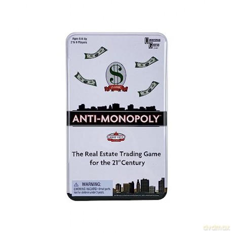 University Games Anti Monopoly Travel Tin, 1487 [KSIĄŻKA]
