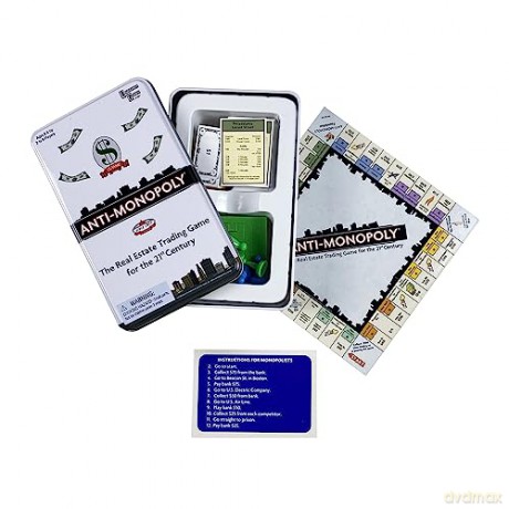 University Games Anti Monopoly Travel Tin, 1487 [KSIĄŻKA]