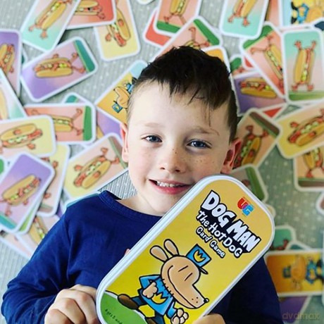 University Games Dog Man The Hot Dog Card Game | 2-4 Players, Yellow, One Size,07011 [KSIĄŻKA]