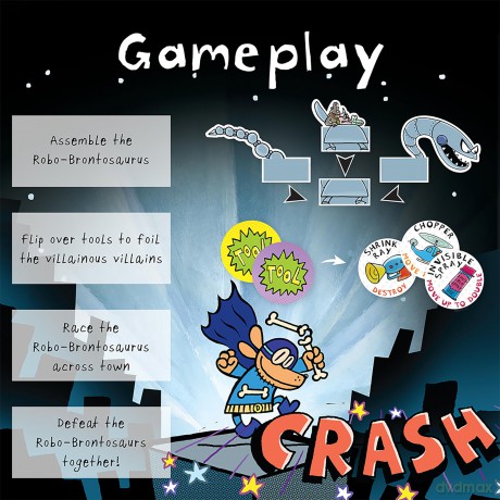University Games E2:E3Dog Man Attack of the Fleas Board Game | For 2-6 Players 07010 Blue [KSIĄŻKA]