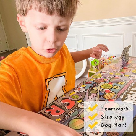 University Games E2:E3Dog Man Attack of the Fleas Board Game | For 2-6 Players 07010 Blue [KSIĄŻKA]